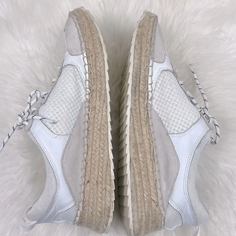Marc Fisher | espadrille sneakers 8.5 white & cream.